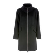CAPPOTTO DOPPIO MOHAIR LANA Donna Nero CAPPOTTO DOPPIO MOHAIR LANA Donna Nero