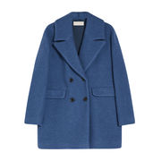 CAPPOTTO DOPPIO RIBASSATO CAPPOTTO DOPPIO RIBASSATO COLLO LANA Donna Azzurro CAPPOTTO DOPPIO RIBASSATO CAPPOTTO DOPPIO RIBASSATO COLLO LANA Donna Azzurro
