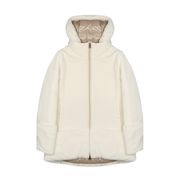 CAPPOTTO IMBOTTITO CON CAPPUCCIO E INSERTI IN PELO Bambina Panna CAPPOTTO IMBOTTITO CON CAPPUCCIO E INSERTI IN PELO Bambina Panna