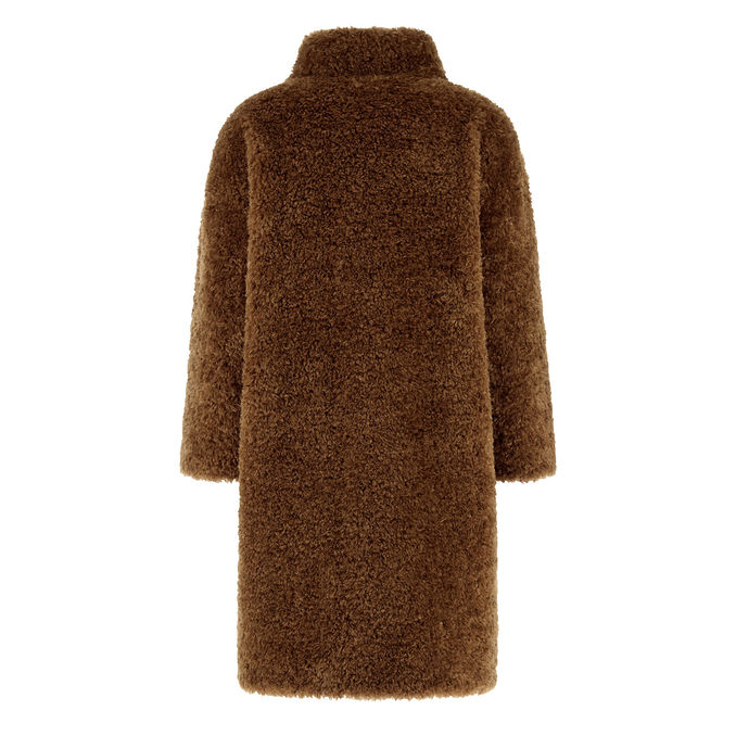 CAPPOTTO IN CURLY FAUX FUR Donna Caramello