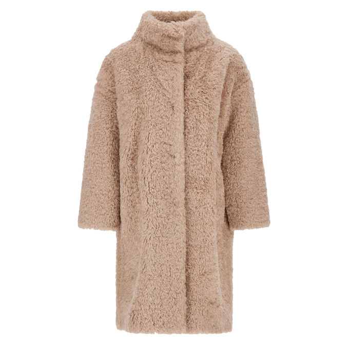CAPPOTTO IN CURLY FAUX FUR Donna Chantilly