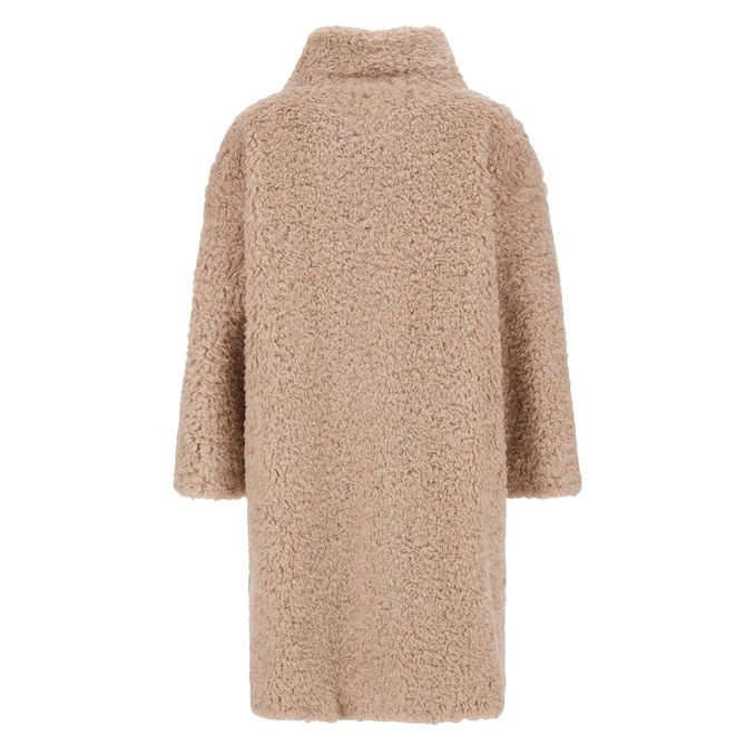 CAPPOTTO IN CURLY FAUX FUR Donna Chantilly