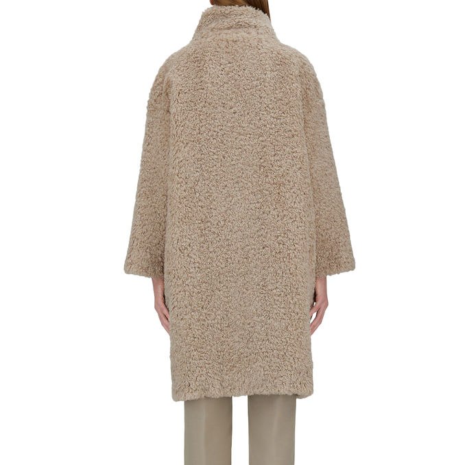 CAPPOTTO IN CURLY FAUX FUR Donna Chantilly