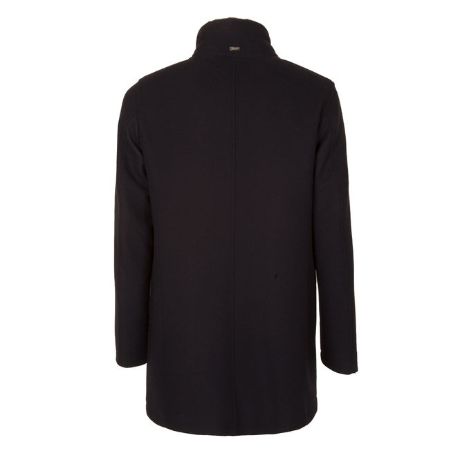 CAPPOTTO IN LANA DIAGONALE Uomo Blu Scuro