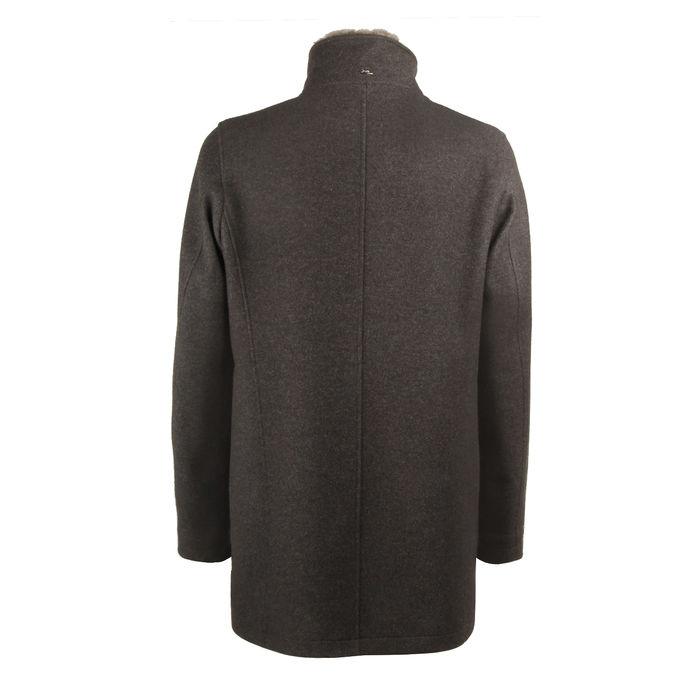 CAPPOTTO IN LANA DIAGONALE Uomo Grigio