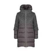 CAPPOTTO IN PIUMA CON CAPPUCCIO E INSERTO IN LANA Bambina Grigio CAPPOTTO IN PIUMA CON CAPPUCCIO E INSERTO IN LANA Bambina Grigio