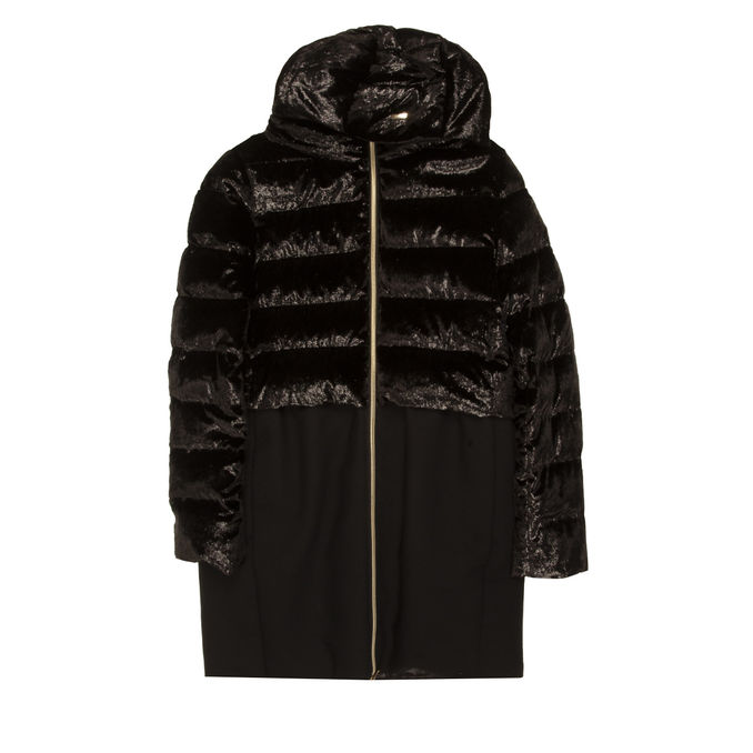 CAPPOTTO IN PIUMA PANNO MISTO LANA Bimba Nero