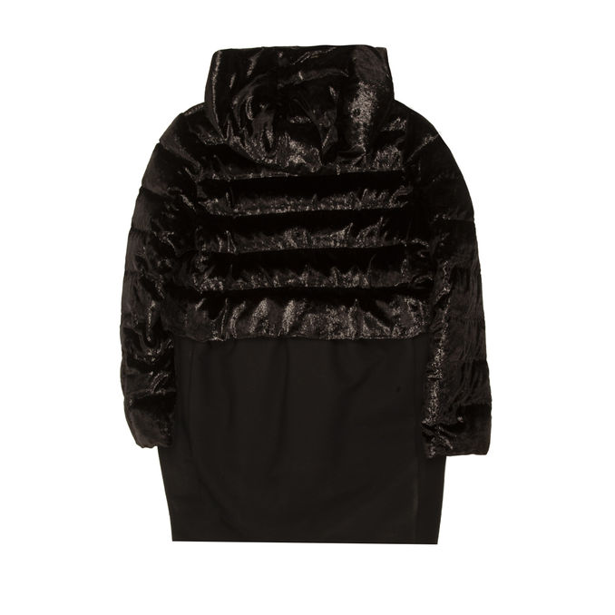 CAPPOTTO IN PIUMA PANNO MISTO LANA Bimba Nero