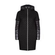 CAPPOTTO KIDS IN PIUMA CON CAPPUCCIO E INSERTO IN PANNO LAME' Bambina Nero CAPPOTTO KIDS IN PIUMA CON CAPPUCCIO E INSERTO IN PANNO LAME' Bambina Nero