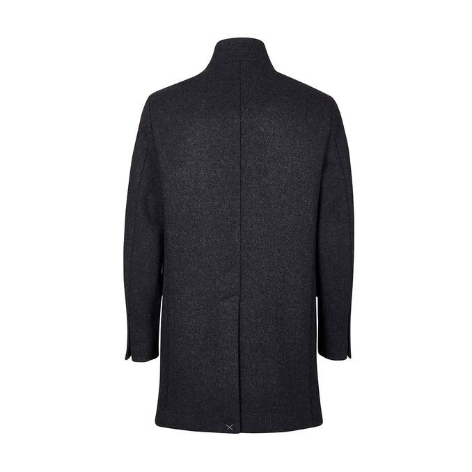 CAPPOTTO MISTO LANA CON GANCI Uomo Grigio fumo