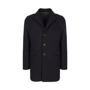 CAPPOTTO MONOPETTO IN MISTO LANA CON INTERNO TRAPUNTATO Uomo Blu navy CAPPOTTO MONOPETTO IN MISTO LANA CON INTERNO TRAPUNTATO Uomo Blu navy