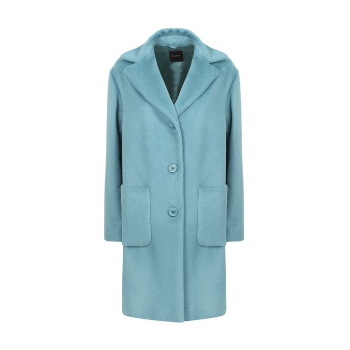 CAPPOTTO OLIVETO IN MISTO LANA E MOHAIR Donna Avio