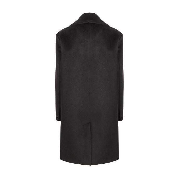 CAPPOTTO OLIVETO IN MISTO LANA E MOHAIR Donna Nero