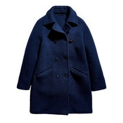 CAPPOTTO OVER IN LANA Donna Blu Notte Scuro  CAPPOTTO OVER IN LANA Donna Blu Notte Scuro