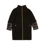 CAPPOTTO OVETTO COLLO ALTO Bimba Nero Lurex  CAPPOTTO OVETTO COLLO ALTO Bimba Nero Lurex