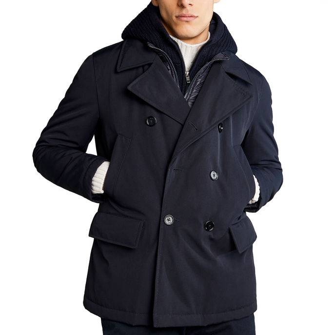 CAPPOTTO PEACOAT Uomo Blu Denim