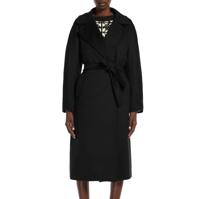 CAPPOTTO RESINA DRAP DI PURA LANA Donna Nero