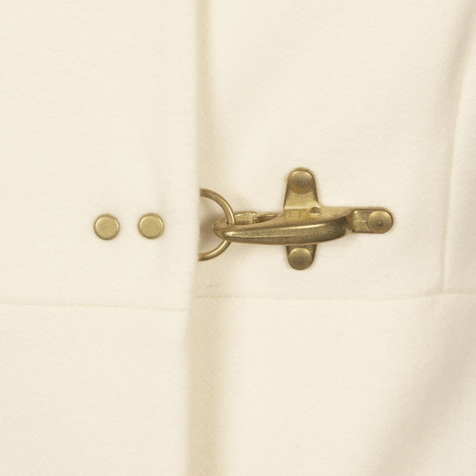 CAPPOTTO ROMANTIC 3 GANCI IN PANNO DI LANA Donna Bianco Lana