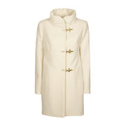 CAPPOTTO ROMANTIC IN PANNO DI LANA Donna Bianco Lana CAPPOTTO ROMANTIC IN PANNO DI LANA Donna Bianco Lana