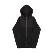 CARDIGAN CON CAPPUCCIO IN LANA E COTONE Bambino Nero CARDIGAN CON CAPPUCCIO IN LANA E COTONE Bambino Nero