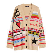 CARDIGAN COTONE JACQUARD ALCAZAR Donna Fantasia CARDIGAN COTONE JACQUARD ALCAZAR Donna Fantasia