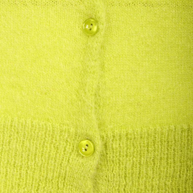 CARDIGAN CROPPED IN MOHAIR Donna Verde Acido