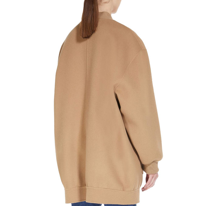 CARDIGAN DRAP PURA LANA ZELMA Donna Cammello