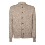 CARDIGAN IN LANA Uomo Tortora Grigio Melange CARDIGAN IN LANA Uomo Tortora Grigio Melange