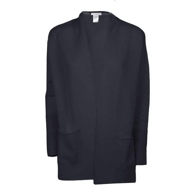 CARDIGAN LUNGO IN CASHMERE Donna Blu Scuro