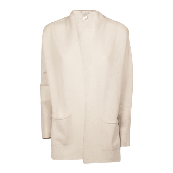 CARDIGAN LUNGO IN CASHMERE Donna Grigio Chiaro
