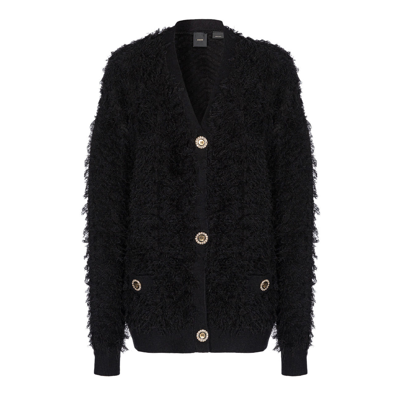 PINKO CARDIGAN PECORA Donna Nero Limousine | Mascheroni Store