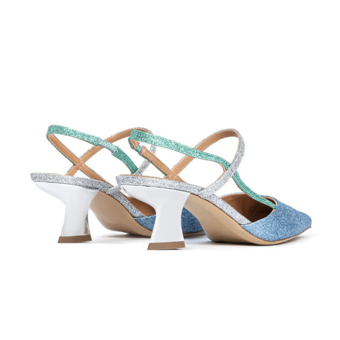 CHANEL AMAI SLINGBACK Donna Avio Silver Mint