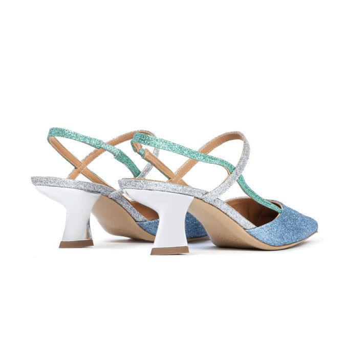 CHANEL AMAI SLINGBACK Donna Avio Silver Mint