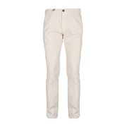 CHINO IN VELLUTO A RIGHE CON RISVOLTO Uomo Panna CHINO IN VELLUTO A RIGHE CON RISVOLTO Uomo Panna