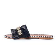 CIABATTA SEMIRA CON FASCIA CRISTALLI E RAFIA Donna Nero CIABATTA SEMIRA CON FASCIA CRISTALLI E RAFIA Donna Nero