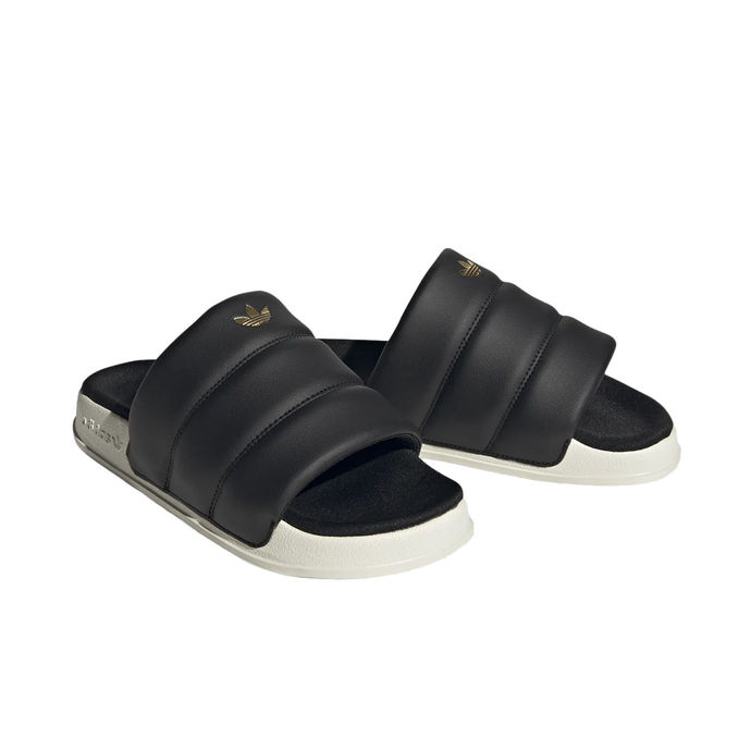 CIABATTE ADILETTE ESSENTIAL Donna Nero Bianco