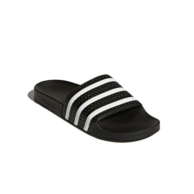CIABATTE ADILETTE Unisex Black White