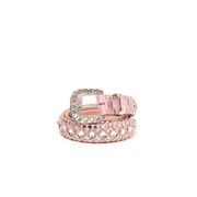 CINTURA BASSA BORCHIETTE FIBBIA SWAROVSKY Donna Rosa Silver CINTURA BASSA BORCHIETTE FIBBIA SWAROVSKY Donna Rosa Silver