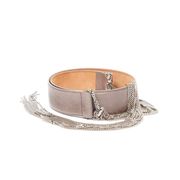 CINTURA IN PELLE A VITA ALTA CON CATENE SILVER Donna Tortora CINTURA IN PELLE A VITA ALTA CON CATENE SILVER Donna Tortora