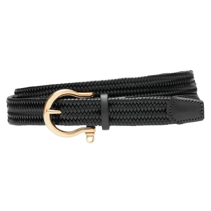 CINTURA LEATHER ELASTIC Donna Nero