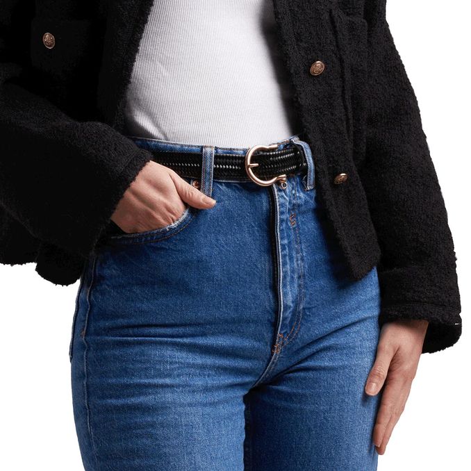 CINTURA LEATHER ELASTIC Donna Nero