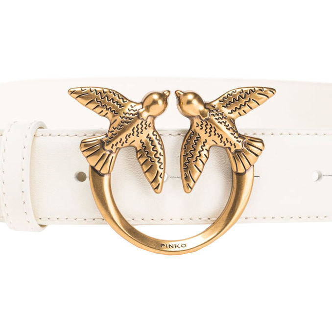 CINTURA LOVE BERRY Donna Bianco Seta Antique Gold