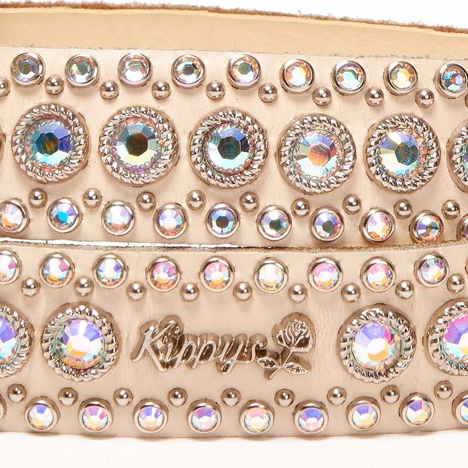 CINTURA MEDIA CON SWAROVSKY FIBBIA PIENA Donna Bianco Multicolor