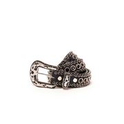 CINTURA MEDIA SWAROVSKY FIBBIA DECORATA Donna Nero CINTURA MEDIA SWAROVSKY FIBBIA DECORATA Donna Nero