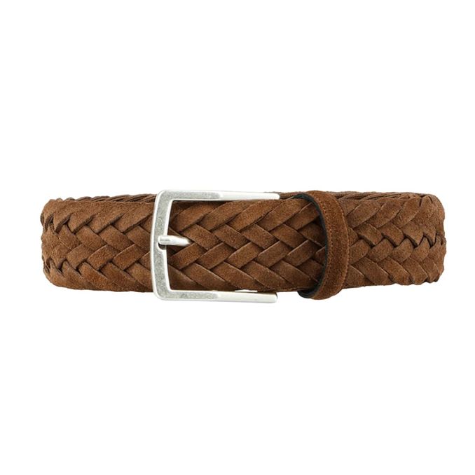 CINTURA SUEDE BRAIDED Uomo Caffè