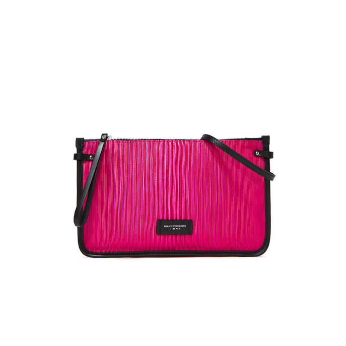 CLUTCH MARCELLA PELLE E TESSUTO Donna Fucsia