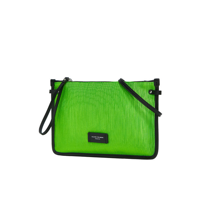 CLUTCH MARCELLA PELLE E TESSUTO Donna Kiwi