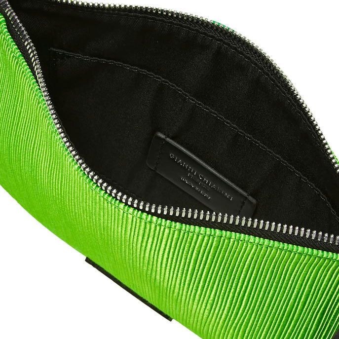 CLUTCH MARCELLA PELLE E TESSUTO Donna Kiwi