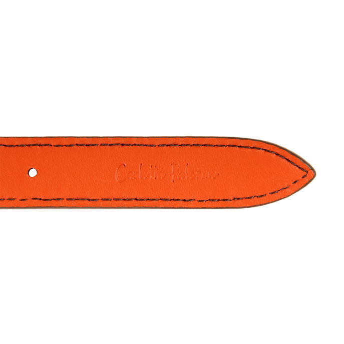 Collare M in pelle Pet Arancio