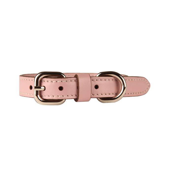 Collare M in pelle Pet Opale Rosa